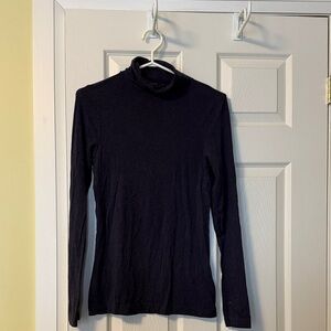 Black Long Sleeve Turtleneck Top